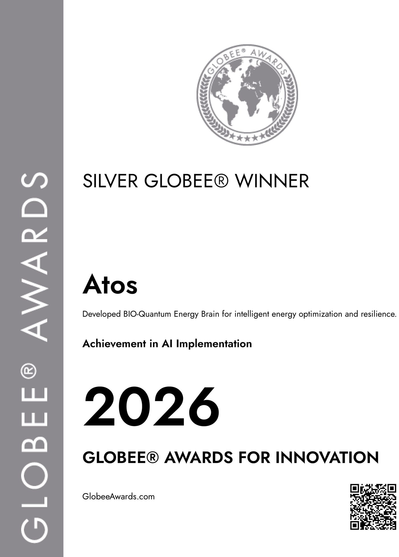 Silver Globee® Winner – Achievement in AI Implementation supporting visual